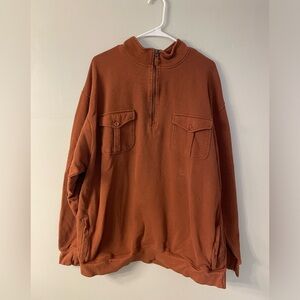 Magellan Mens Sportswear XXL 1/4 Zip Pullover Sweater With Button Front Pockets